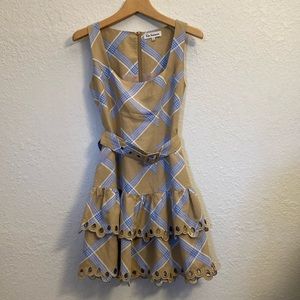 En Saison Womens ruffled plaid dress. Sz S.  NWOT